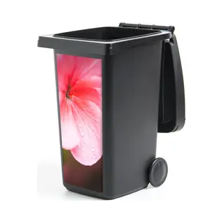 StickerSnake Container Sticker Waterdruppels Op De Roze Geranium - 44x98 Cm - Kliko Sticker