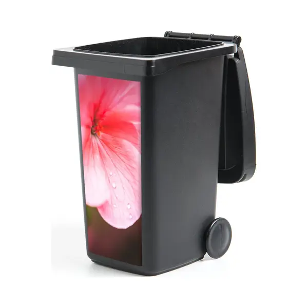 StickerSnake Container Sticker Waterdruppels Op De Roze Geranium - 44x98 Cm - Kliko Sticker thumbnail