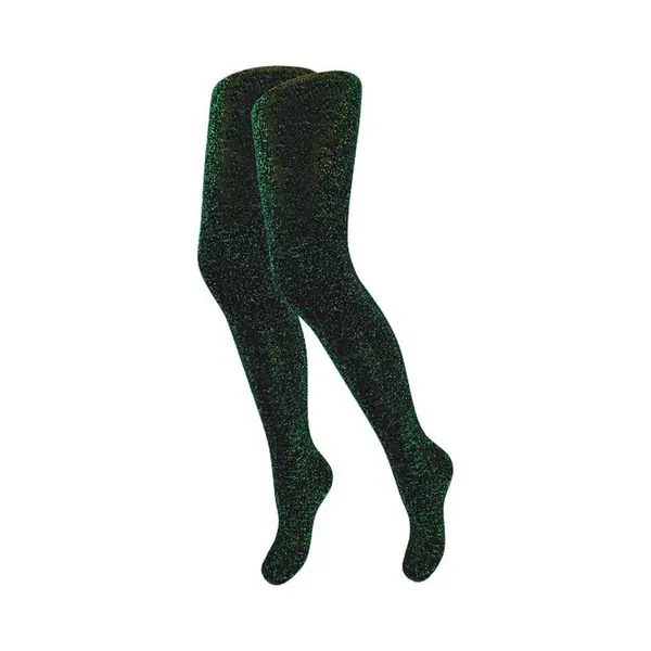 Kindermaillot - Glitter - Zwart-Groen - Maat 110/116 thumbnail