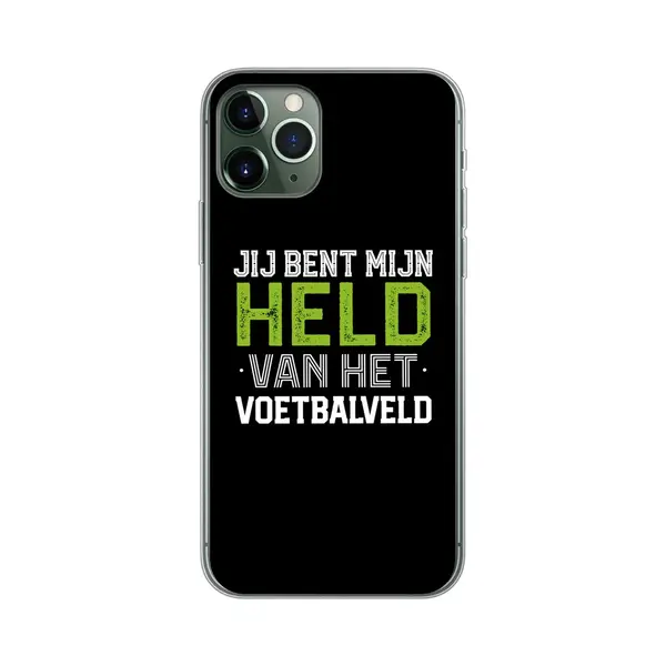 Telefoonhoesje Geschikt Voor IPhone 11 Pro Hoesje - Quotes - Jij Bent Mijn Held Van Het Voetbalveld - Spreuken - Voetbal - Siliconen Telefoonhoesje thumbnail