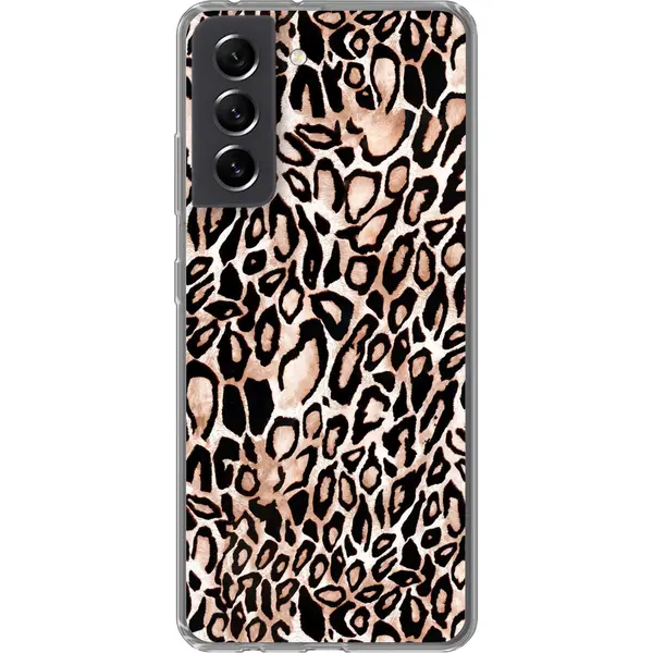 Telefoonhoesje Geschikt Voor Samsung Galaxy S21 Fe Hoesje - Panterprint - Zwart - Vlekken - Siliconen Telefoonhoesje thumbnail