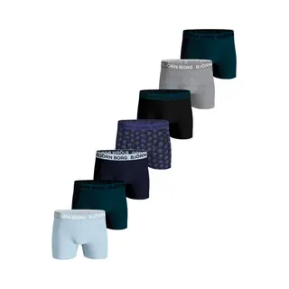 Björn Borg - Heren - Boxershort Cotton Stretch 7-Pack - Blauw/Grijs/Groen/Multicolour/Paars/Zwart - Maat L