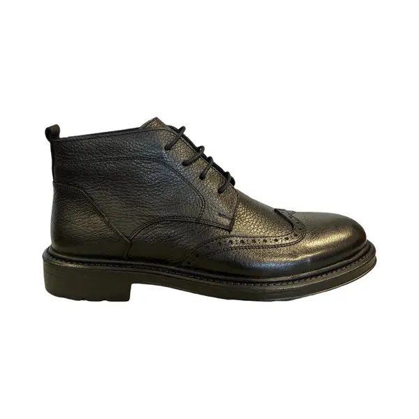 Online Express Nette Schoenen- Enkellaars- Herenboots- Veterschoenen- Mannen Laarzen 1040- Leather- Zwart- Maat 40 thumbnail