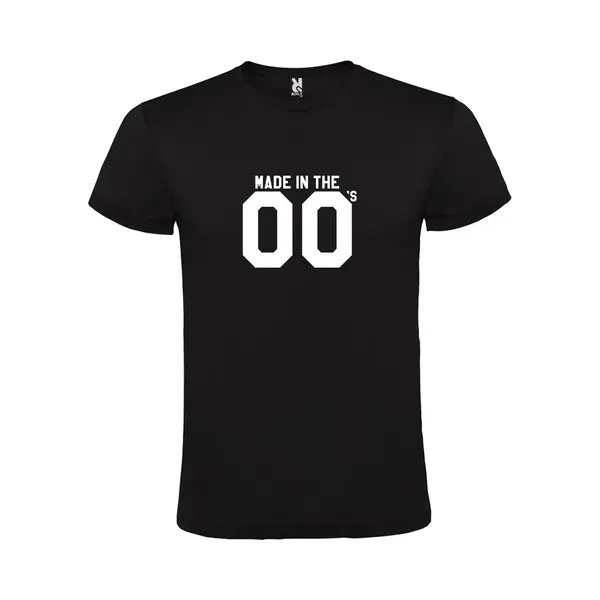 Roly Zwart T Shirt Met Print Van " Made In The Zero's / Dubbel 00 " Print Wit Size Xxxl thumbnail