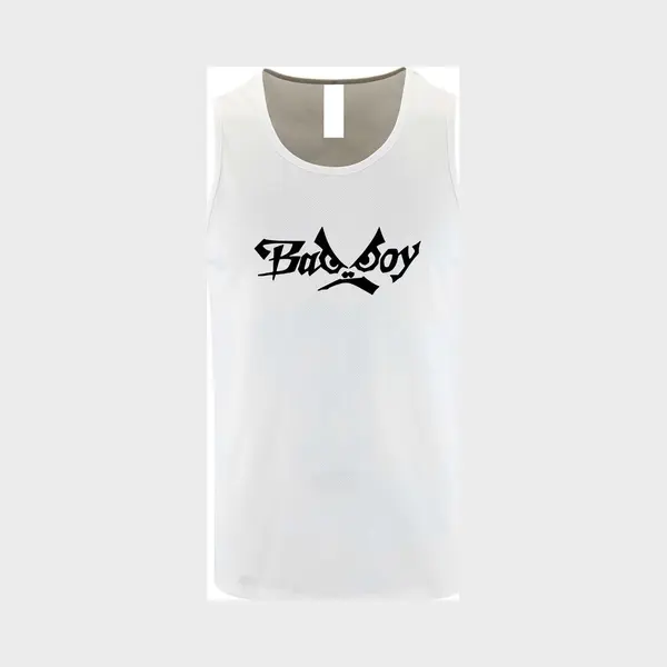 Witte Tanktop Met “ BadBoy “ Print Zwart Size S thumbnail