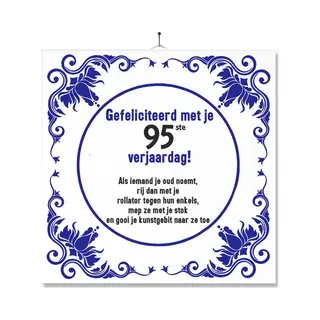 Mc Living Tegel Met Opdruk | Grappig | Humor | Verjaardag Kado | Gefeliciteerd Met Je 95ste Verjaardag