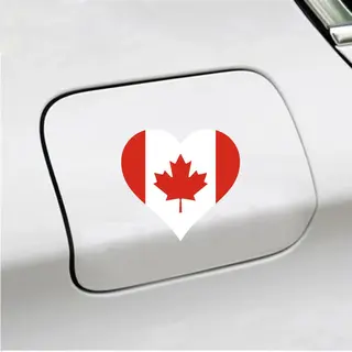 Mc Living Bumpersticker - 12x11 - Hart Vlag Canada