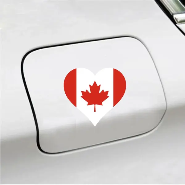 Mc Living Bumpersticker - 12x11 - Hart Vlag Canada thumbnail