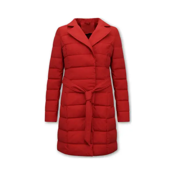 Gentile Bellini Puffer Jas Dames Lang - Winterjas Dames Lang - 7920 - Rode Jas thumbnail