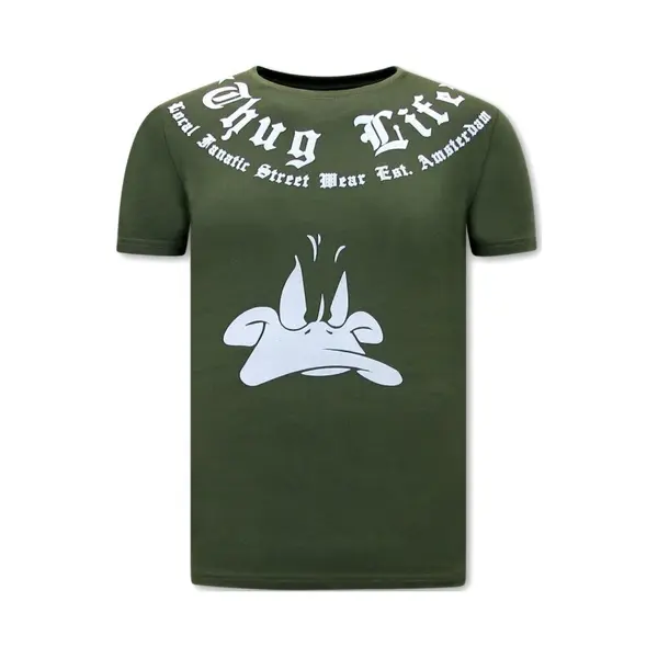Local Fanatic T Shirt Korte Mouw Heren - Thug Life - Groen thumbnail