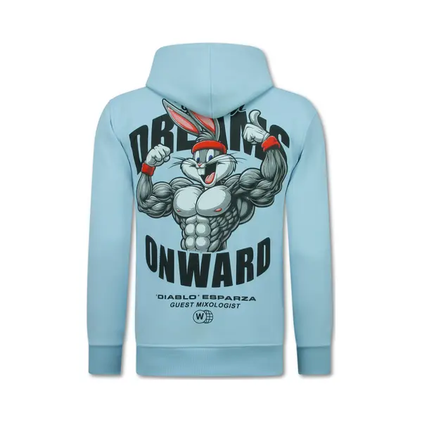 True Rise Oversized Hoodie Heren Met Capuchon - Onwards Dreams - Dik Geweven - 5972 - Blauw thumbnail