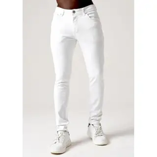 True Rise Witte Jeans Heren Slim Fit - Lf/Dnm/1089- Wit