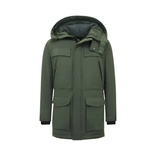Enos Parka Heren Winterjas - Gewatteerde Jassen - Heren Jas Winter - 891 - Groene Jas thumbnail