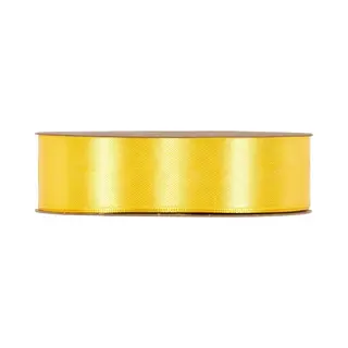 Lint - Geel - 50m X 25mm | Double Satin Classic | Dubbelzijdig Luxe Satijnen Lint | Feestlint Op Rol | Satijn Lint | Cadeaulint