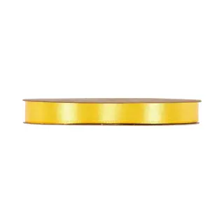 Lint - Geel - 50m X 10mm | Double Satin Classic | Dubbelzijdig Luxe Satijnen Lint | Feestlint Op Rol | Satijn Lint | Cadeaulint