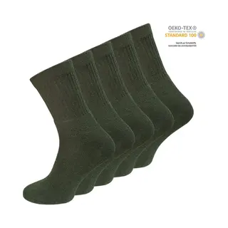 Legersokken - Army Socks - Kakigroen - 5 Paar - Maat 43/46