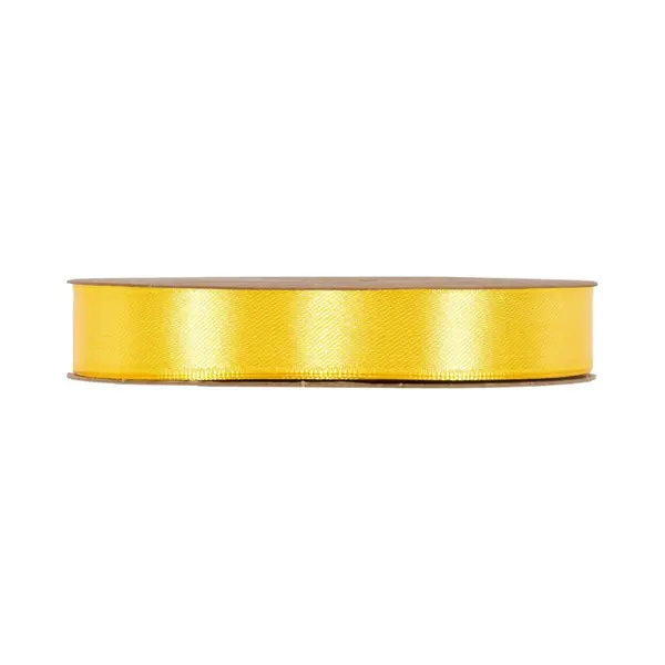 Lint - Geel - 50m X 15mm | Double Satin Classic | Dubbelzijdig Luxe Satijnen Lint | Feestlint Op Rol | Satijn Lint | Cadeaulint thumbnail