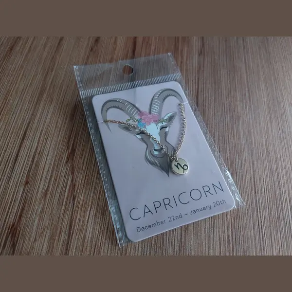Trendy for Fashion Sterrenbeeld Ketting - Ram - Capricorn - Goudkeurige Ketting thumbnail