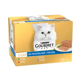 Gourmet Gold Mousse - Kaninchen, Rind, Kalb Und Lamm - 48 X 85 G
