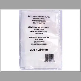 Universeel Microfilter - 200 X 250mm - Stofzuigerfilter - Zelf Op Maat Te Knippen - Stofzuiger Filter - Geschikt Voor Alle Merken