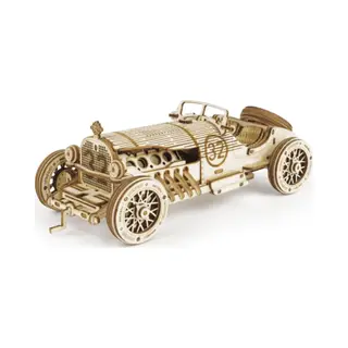 Robotime V8 Gp Car - Houten 3D Puzzel Bouwpakket Voor Volwassenen - 19 X 8 Cm