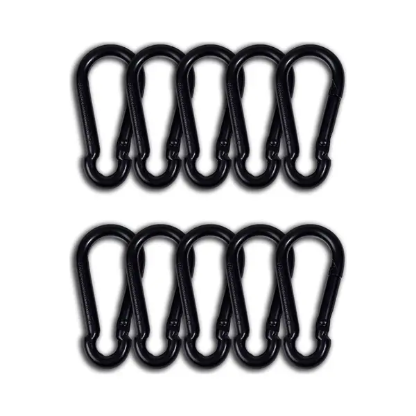 Hid Bcf-Products - Karabijnhaak - 6x60mm - 10 Stuks - Zwart - Musketonhaak - Carabiner thumbnail