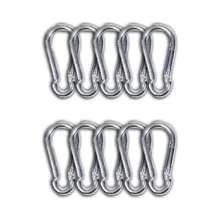 Hid Bcf-Products - Karabijnhaak - 6x60mm - 10 Stuks - Verzinkt Staal - Musketonhaak - Carabiner