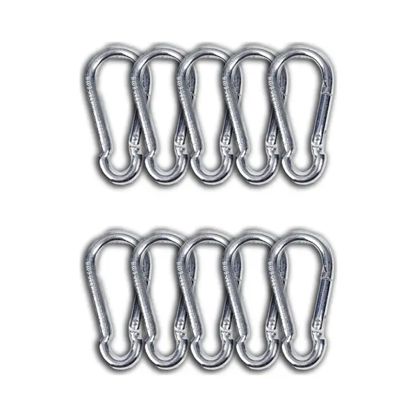 Hid Bcf-Products - Karabijnhaak - 6x60mm - 10 Stuks - Verzinkt Staal - Musketonhaak - Carabiner thumbnail