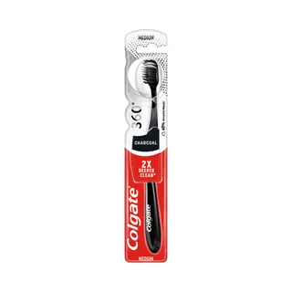 6x Colgate Tandenborstel 360 Black Medium