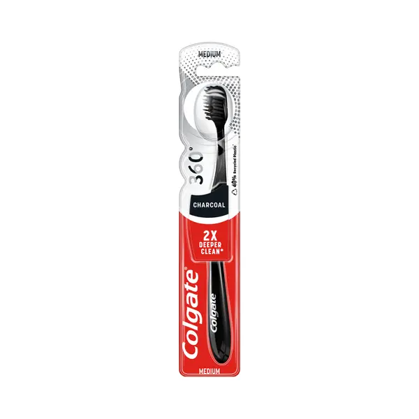 6x Colgate Tandenborstel 360 Black Medium thumbnail