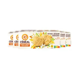 5x Céréal Sesamkoekjes Met Vanillesmaak 132 Gr