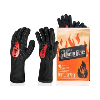 Grill Master Gloves Bbq Handschoenen Hittebestendig Tot 800°C - Ovenhandschoenen - Ovenwanten - Barbecue Handschoenen - Perfect Vaderdagcadeau &