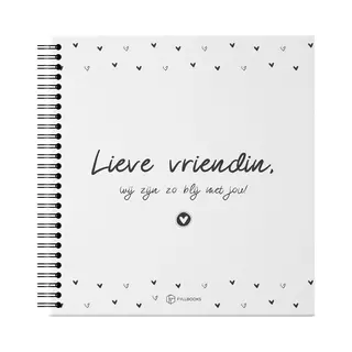 Fyllbooks - Invulboek Allerliefste Vriendin - Cadeau Voor Vriendin - Vriendenboekje - Incl. Quotes En Foto's - 36 Pagina’s - 15 Vriendinnen