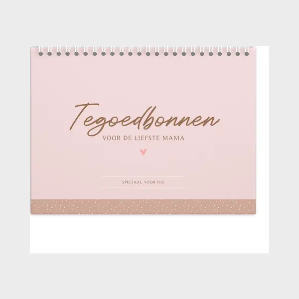 Fyllbooks - Tegoedbonnen Boekje Voor De Liefste Mama - 10 Tegoedbonnen - 3 Zelf Invullen - Invulboekje - Tegoedbon Cadeau Mama - Moederdag - Roze thumbnail