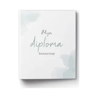 Fyllbooks - Mijn Diploma Bewaarmap - Diplomamap - Rapportmap - Basisschool - A4 Formaat - Watercolour Groen