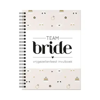 Fyllbooks Vrijgezellenfeest Boekje 'Team Bride' - 25 Personen - Bride To Be