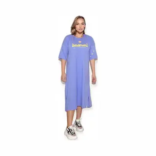 Ibramani Oversized Authentic T-Shirt Royal Blue - Loungewear Dress - Dames T-shirt Jurk - Zomer T-Shirt - Oversized T-Shirt - Premium Katoen - Dames