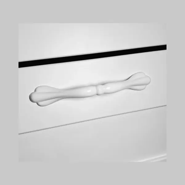 Handgreepdeal.nl Handgreep Wit Rvs ''Klassiek'' - Handgreep Wit 96 Mm – Handgrepen Kast - Meubelgrepen - Keukengreep Wit - Kastgrepen -Handgrepen Keukenkastjes - thumbnail