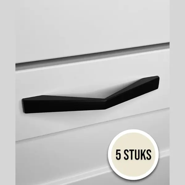Handgreepdeal.nl Handgreep Zwart Rvs – 128mm – ''Vancouver'' – 5 Stuks – Hoge Kwaliteit – Meubelgreep | Keukengreep – Kastgreep – Ladegreep – Incl. thumbnail
