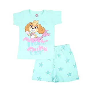Paw Patrol Skye Merpup Ready For My Adventure Shortama/pyjama Katoen Groen Maat 116