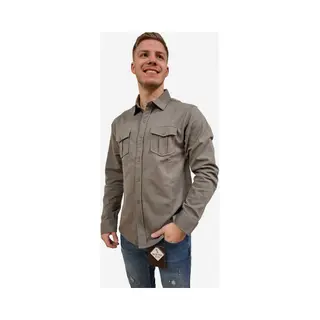 Indigo Denim - Heren Overhemd - Grijs - Regular Fit - Italianstyle