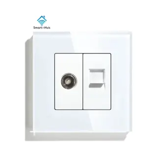 SmartinHuis Cat 6/Coax – Combinatie – Wit