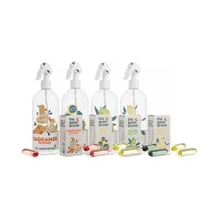 The Good Brand - Voordeel Schoonmaakpakket - 4 Flessen Met Pods + 4 X 2 Refill Pods - 8 X 500ml