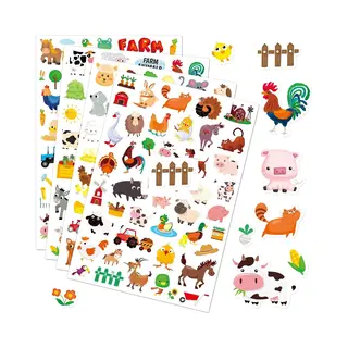 Allemaalstickersenzo Boerderijdieren Stickers - 4 Vellen Voor Kinderen - Knutselen