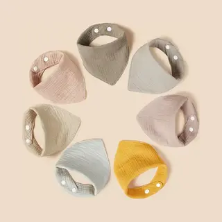 Kwijl Slabbetjes Baby Set Van 7 - Verschillende Kleuren Slabber - Bandana Slab - Kwijl Slabbetjes - Spuug Slab - 100% Katoenen Slabbetjes - Bandana