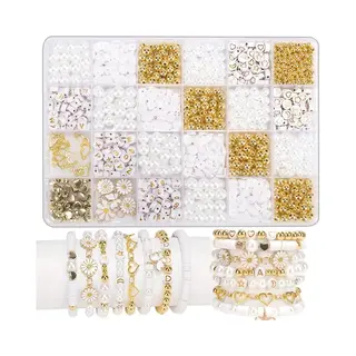 Kralenset Voor Sieraden - 1000-delige Set Met Gouden Kralen & Alfabetkralen