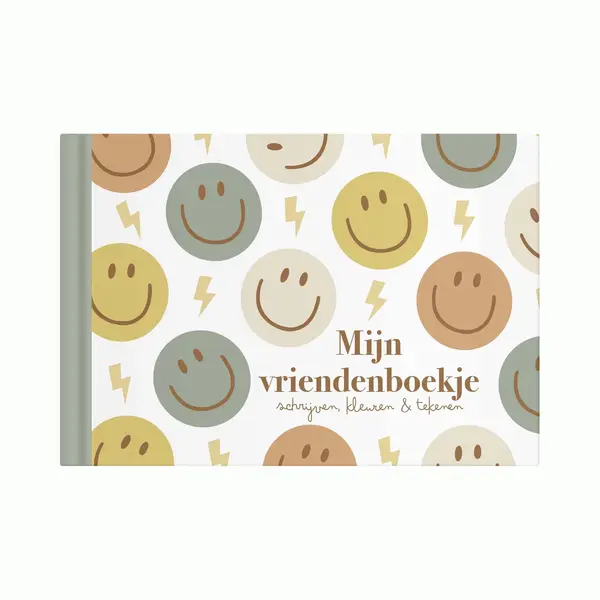 Vriendenboekje Smiley - Vriendenboek Jongens - Vriendenboekje Kleuters - Vriendenboek 4 T/m 10 Jaar - Kleuren En Tekenen - Writemoments thumbnail