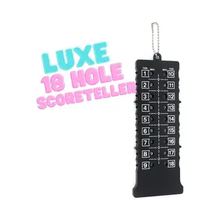 Luxe 18 Hole - Golf Score Teller - Zwart - Slagenteller - Handteller - Golftrainingsmateriaal - Golfaccesoires - Handige Scoreteller - Golfscore