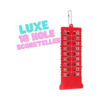 Luxe 18 Hole - Golf Score Teller - Rood - Slagenteller - Handteller - Golftrainingsmateriaal - Golfaccesoires - Handige Scoreteller - Golfscore Teller