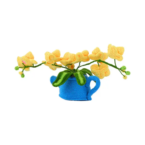 All-in-One Haakset |Nieuw Diy Haakpakket - Alles-in-één Handgemaakte Haakset - Handgemaakte Materialenset - Orchidee Set thumbnail